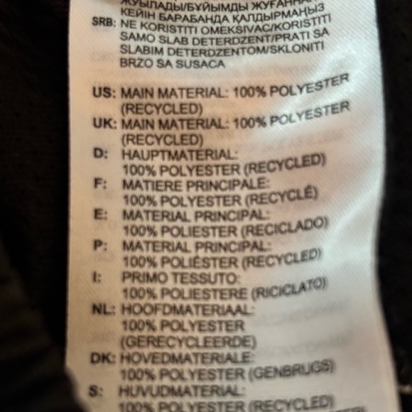 ADIDAS track pants joggers, black, size small, relaxed fit, nylon weatherproof - Picture 6 of 7